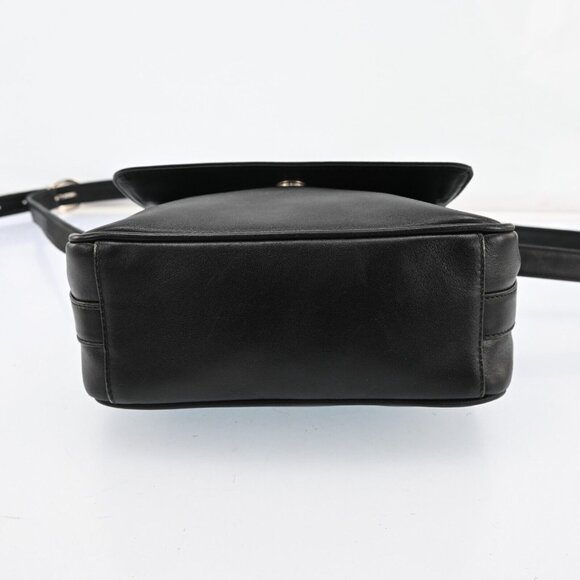 Gucci black leather 1955 Horse-bit cross body with a chrome accent - Picture 8 of 16